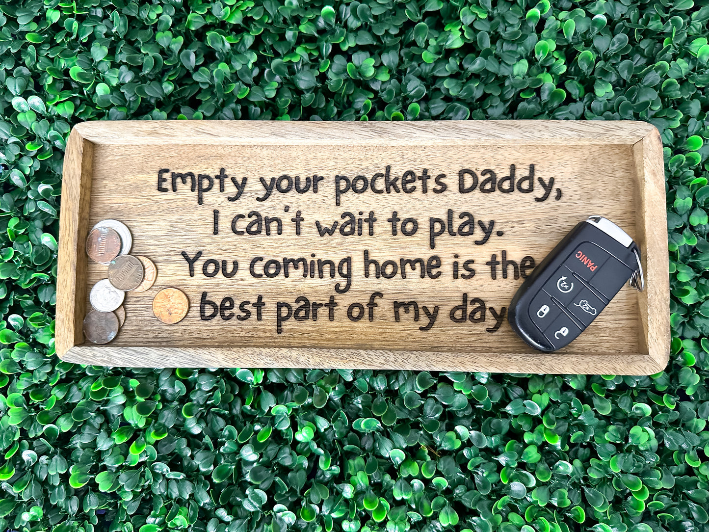 Empty your pockets daddy tray