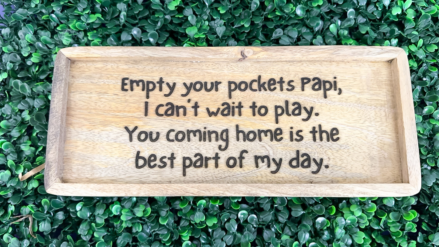 Empty your pockets daddy tray