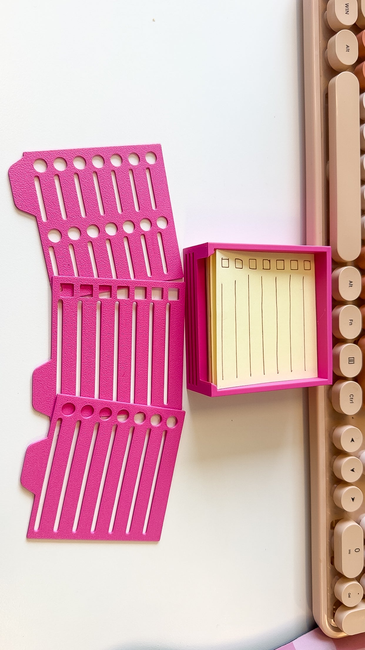 Notepad holder with stencils