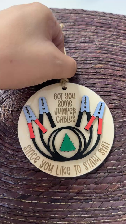 Jumper Cables ornament
